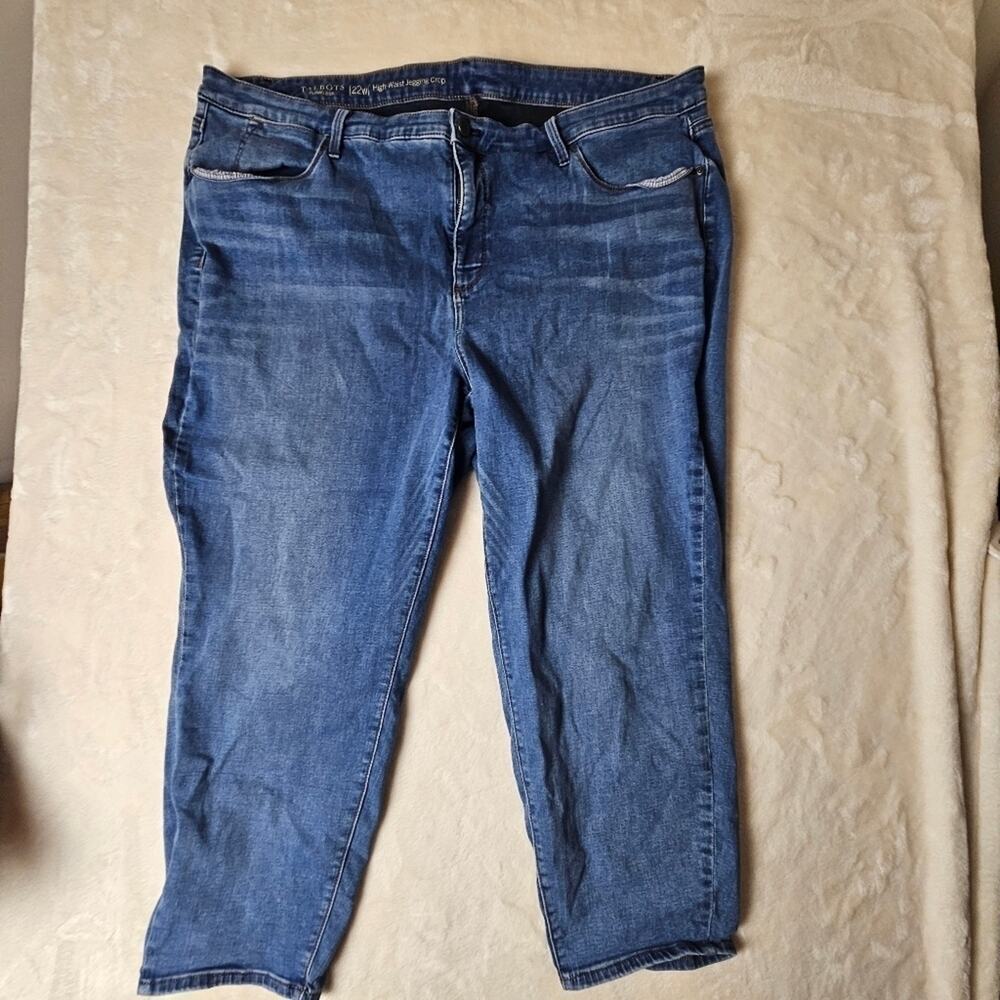 Talbots Flawless Jeans High Waist Jegging Crop 22W Women’s Plus Size Stretch